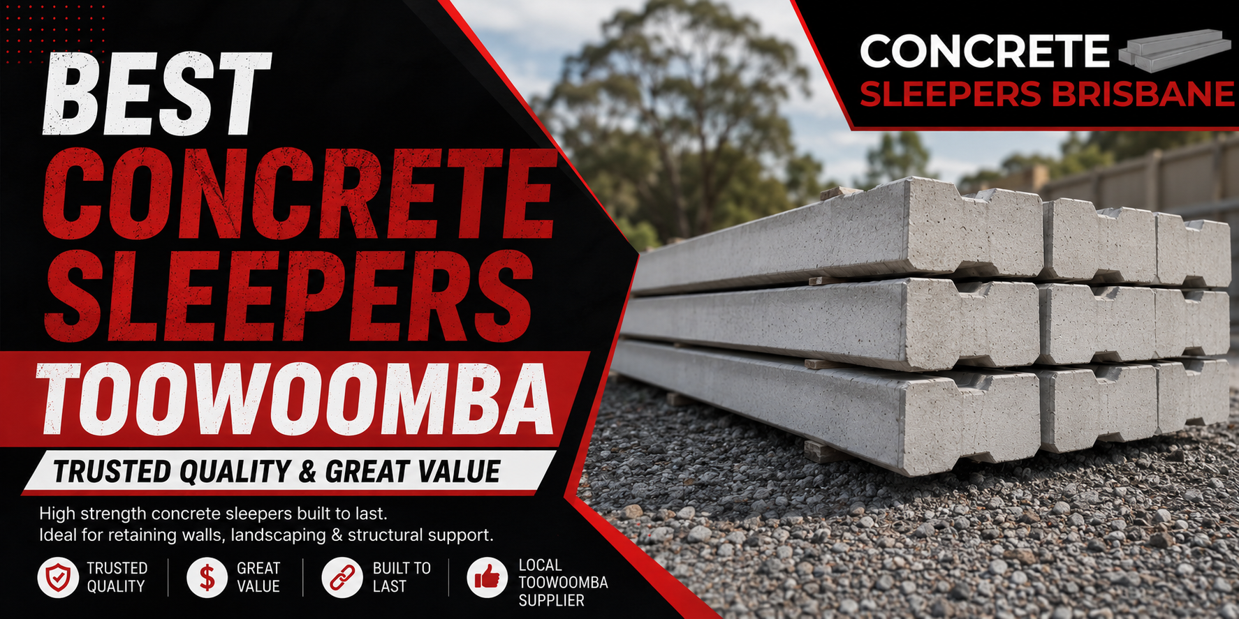 Best Concrete Sleepers Toowoomba – Trusted Quality & Great Value